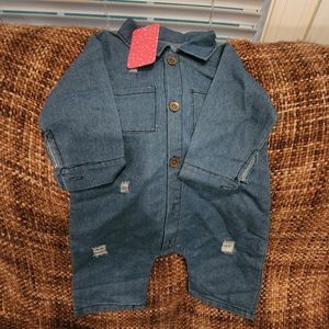 Girls infants jean jumper